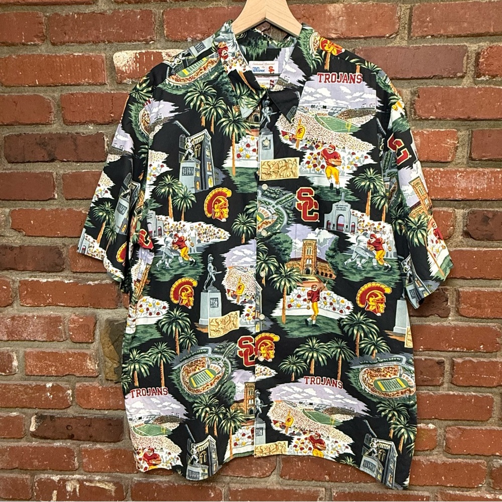 Reyn Spooner men's Collegiate USC Trojans hawaiian button down shirt‎ size XXL